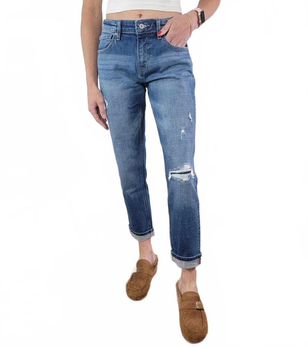 NEW KANCAN lexington boyfriend jeans in medium wash